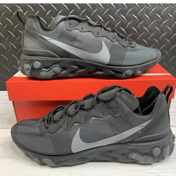 Nike React Element 55 Black Dark Grey anthracite BQ6166-008 men's sizes. - Picture 8 of 9